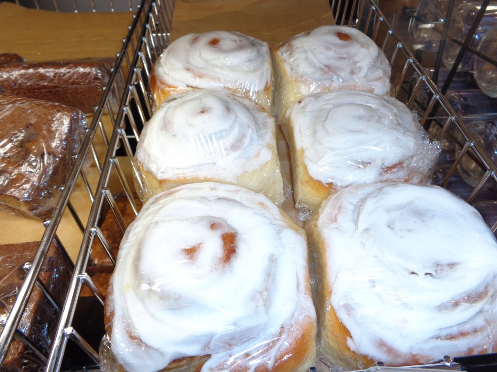 Picture of: Icing frosted Yoder cinnamon rolls