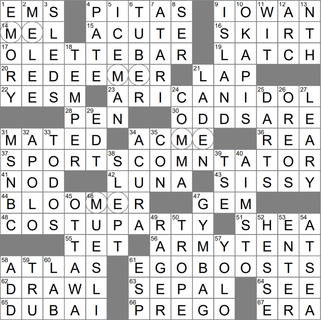 Picture of: LA Times Crossword  Mar , Friday – LAXCrossword