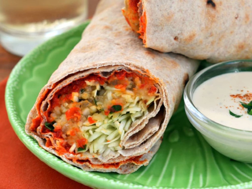 Picture of: Recipe: Spicy Lentil Wraps with Tahini Sauce