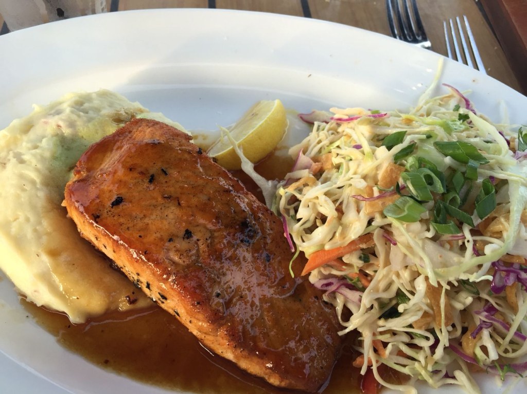 Picture of: Soy Ginger Salmon from Cooper’s Hawk with wasabi mashed potatoes