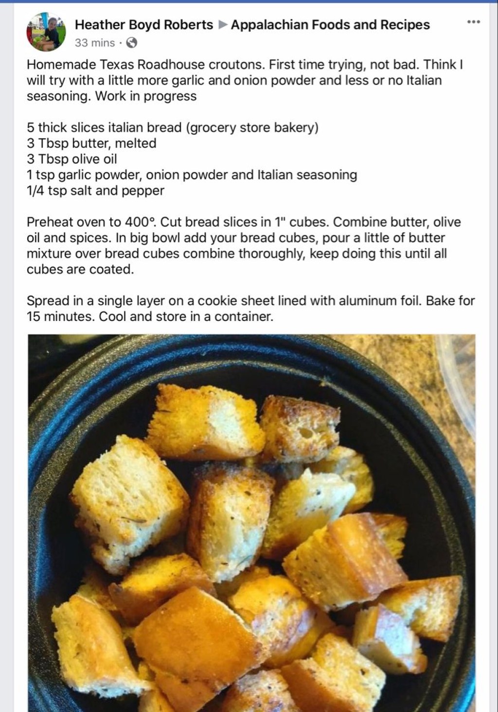 Picture of: Texas Roadhouse Croutons  Recipes, Crouton recipes, Croutons homemade